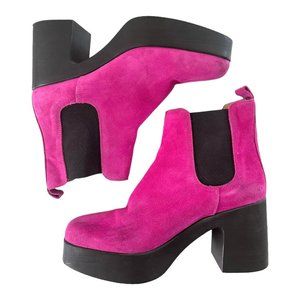 INTENTIONALLY BLANK Pink Ankle Boots